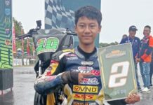 Kado Terindah Hari Ultah, Riffani Rebut Podium 2 Kelas Begginer 150cc Kejurnas Motoprix Region C